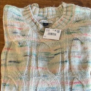 American Eagle Outfitters Pastel Cable Knit Sweater